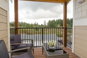 Large patio/balcony with storage